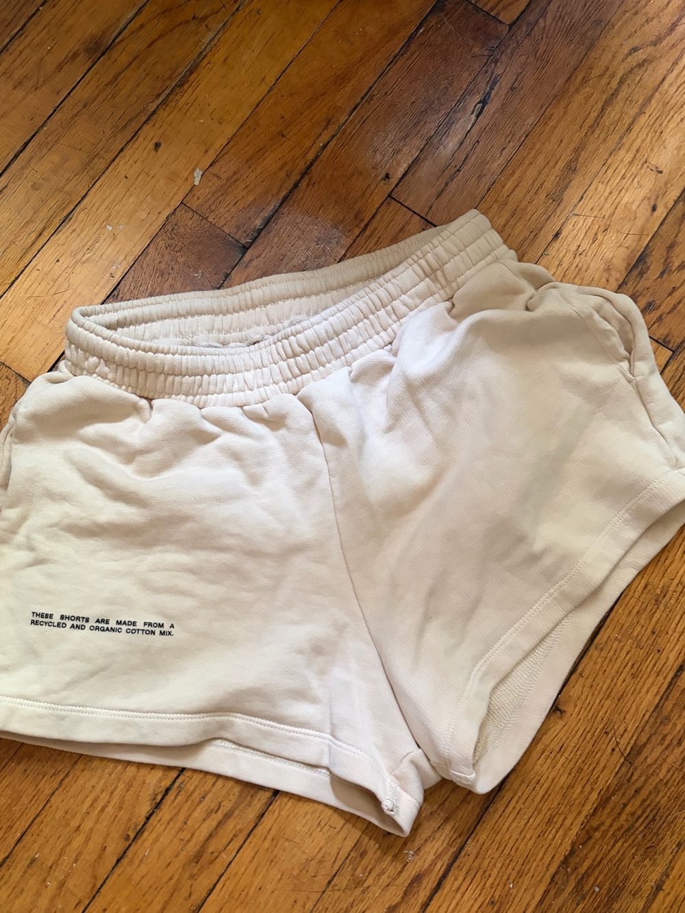 Pangaia Cream Athletic Lounge Shorts